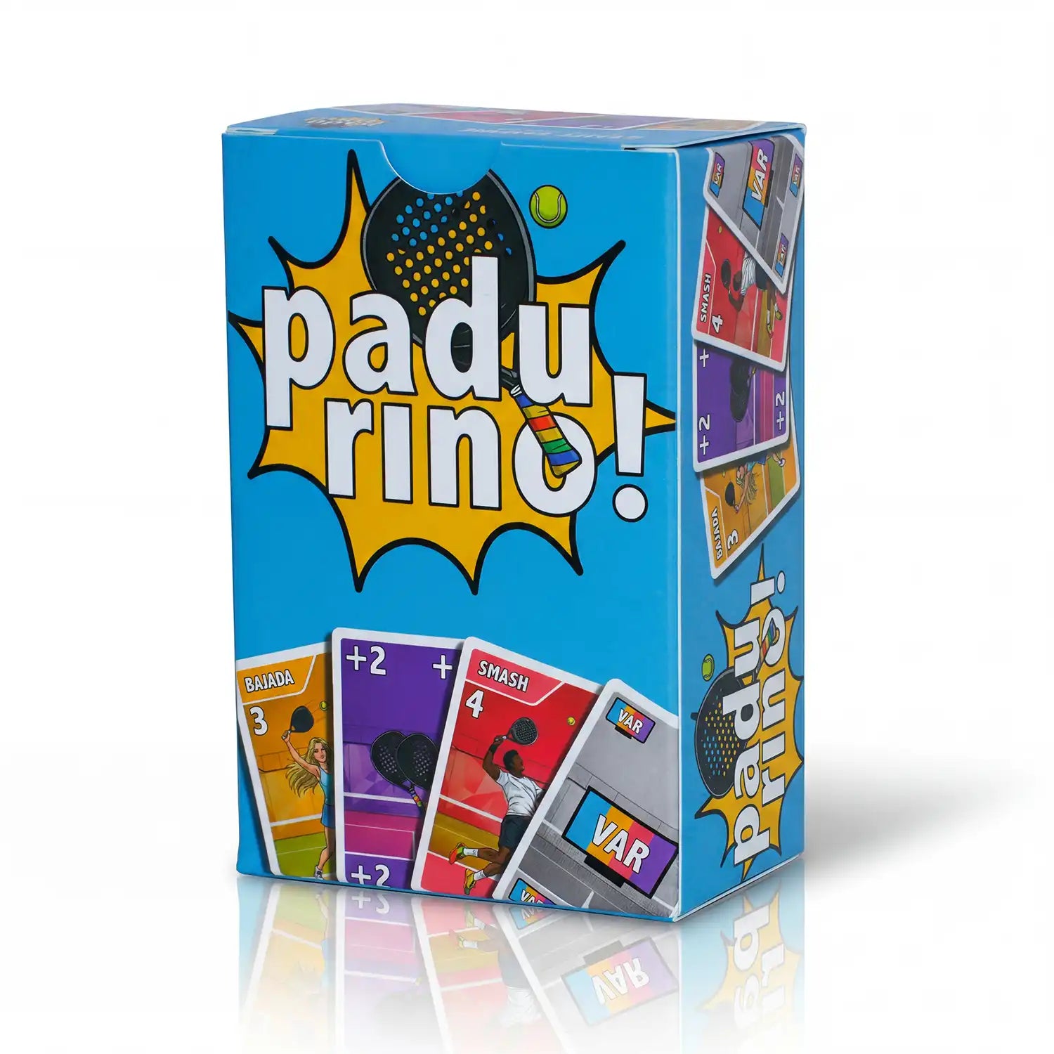 Padurino Kartenspiel Produktverpackung vor weißem Hintergrund.